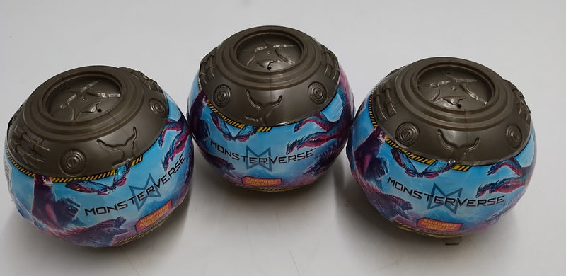 3 PACK Monsterverse 3.5In Monster Containment Capsules Pdq Action Figure