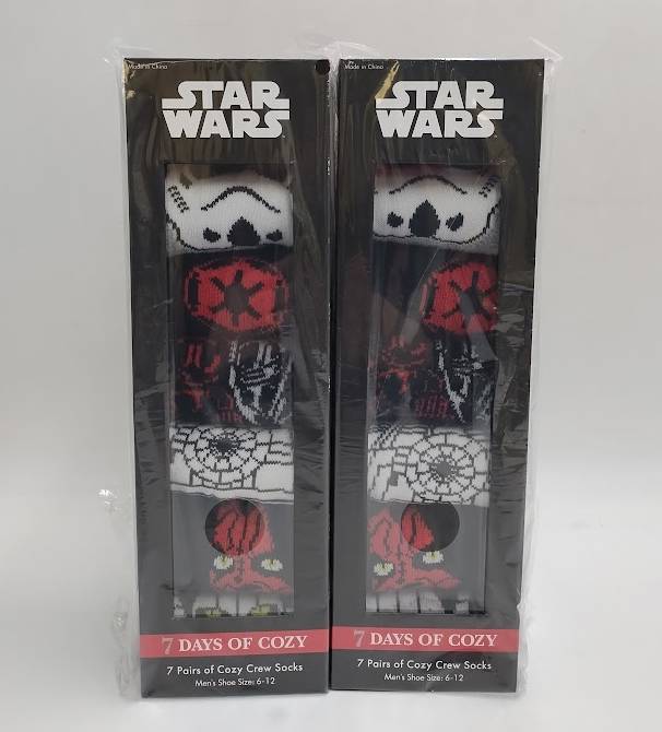2 PACK!! Men's Star Wars Cozy Socks - Red 6-12