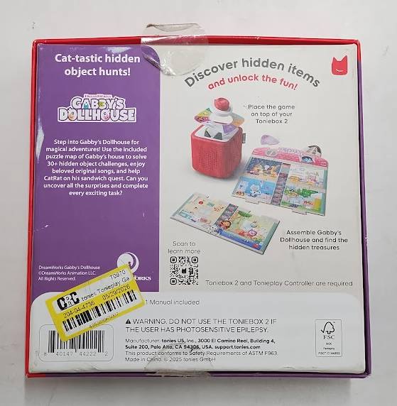 tonies Tonieplay Gabby's Dollhouse: Gabby's Cat-tastic Scavenger Hunt OPEN BOX