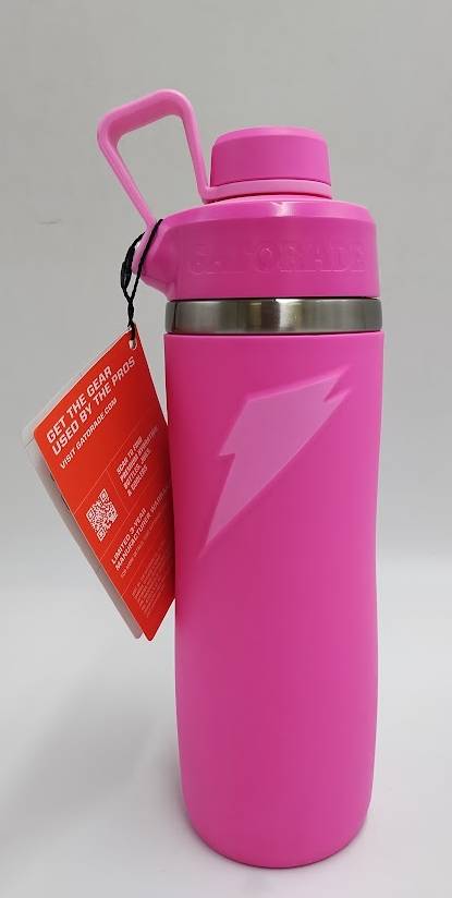 Gatorade 22oz Stainless Steel Twist Cap Water Bottle - Pink READ DESCRIPTION