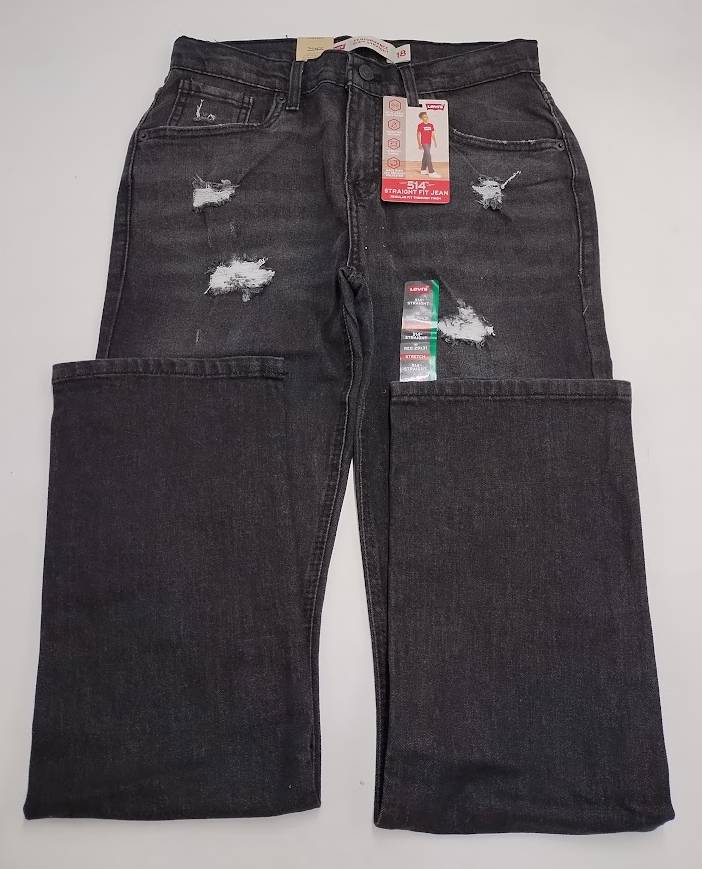 Levi's Boys' 514 Straight Fit Performance Jeans - Gray 18