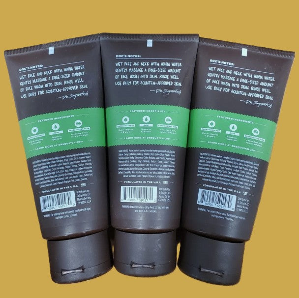 LOT OF 3!!! DR. SQUATCH Face Wash - Cool Fresh Aloe - 4oz