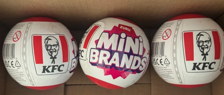 LOT OF 3!!! 5 Surprise KFC Mini Brand Series 1