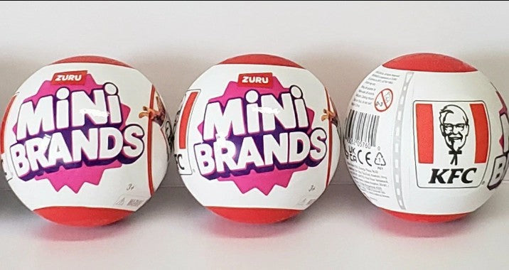 LOT OF 3!!! 5 Surprise KFC Mini Brand Series 1