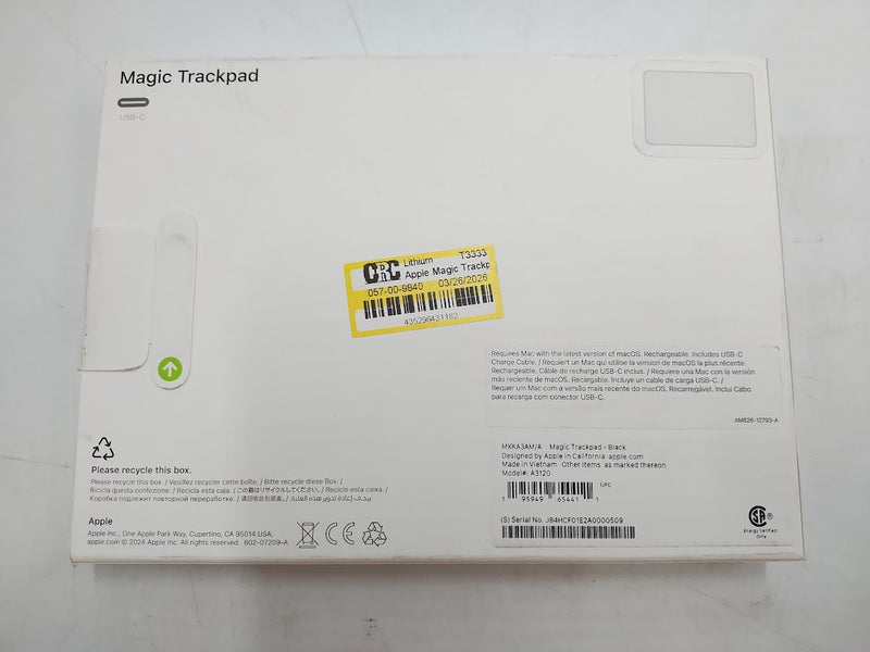 Apple Magic Trackpad - Black Multi - Touch Surface