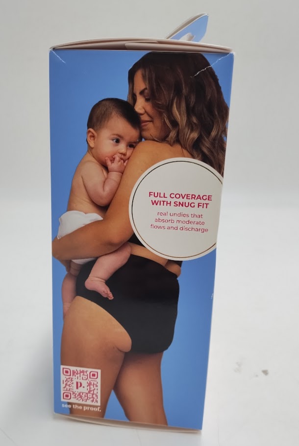 Proof Underwear Reusable Postpartum High Rise Brief, Super Heavy Absorbency - S