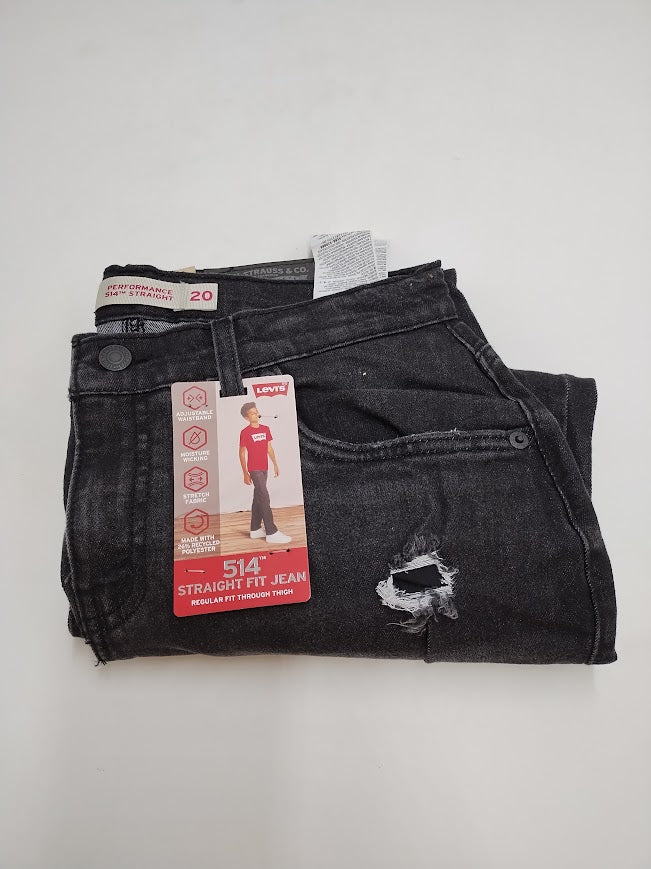Levi's Boys' 514 Straight Fit Performance Jeans - Gray 20