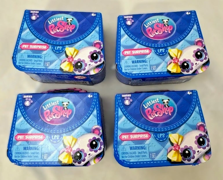 LOT OF 4!!! Littlest Pet Shop Surprise Singles - Series 4