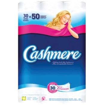 Cashmere 60 Jumbo Rolls Of Bathroom Tissue | Soft 2 Ply Toilet Paper 202 Sheets (2 Pack Of 30) Family Size
