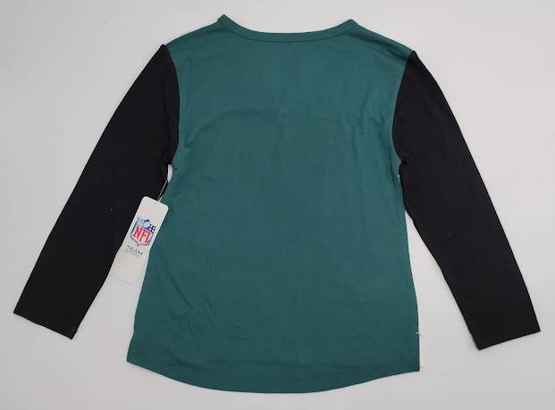 NFL Philadelphia Eagles Girls' White Long Sleeve Fashion T-Shirt -SIZE S (6/6X)