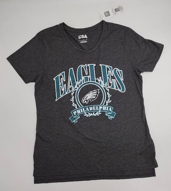 NFL Philadelphia Eagles Women's Heather Short Sleeve Tri-Blend T-Shirt M