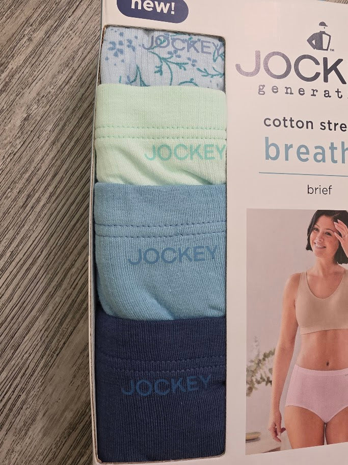 Jockey Generation Women's 4pk Cotton Stretch Briefs - Blue XXL