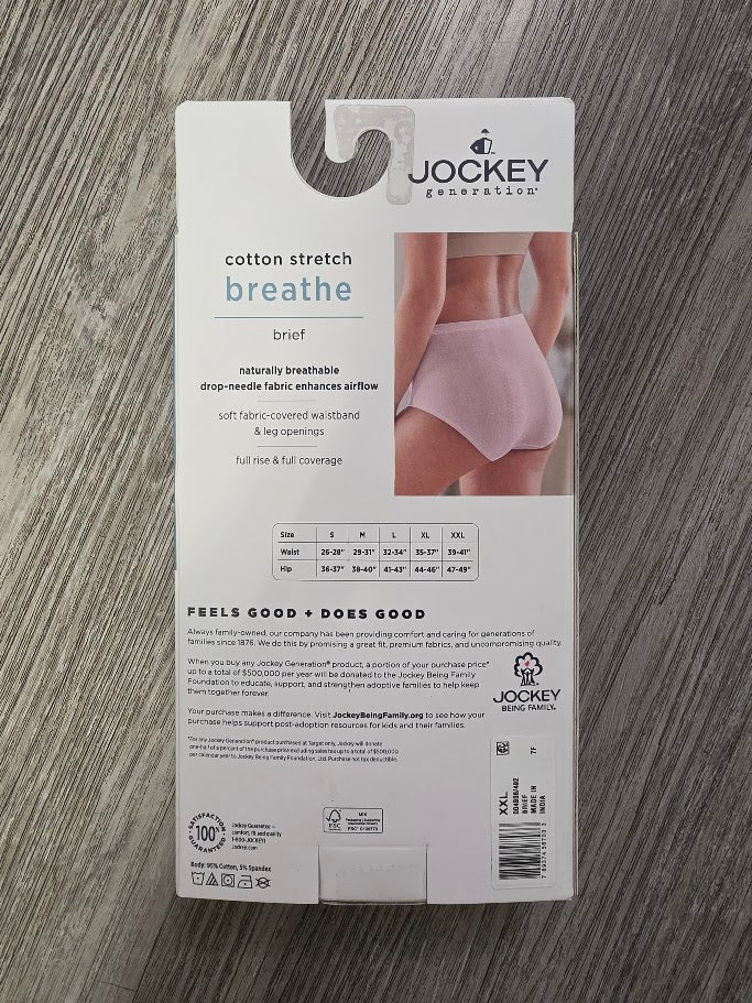 Jockey Generation Women's 4pk Cotton Stretch Briefs - Blue XXL
