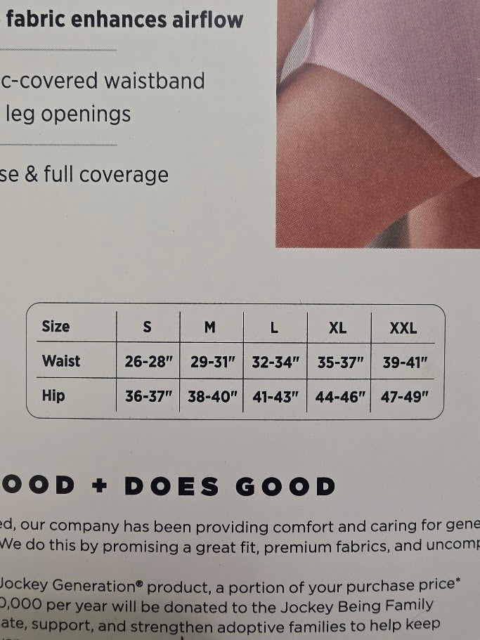 Jockey Generation Women's 4pk Cotton Stretch Briefs - Blue XXL