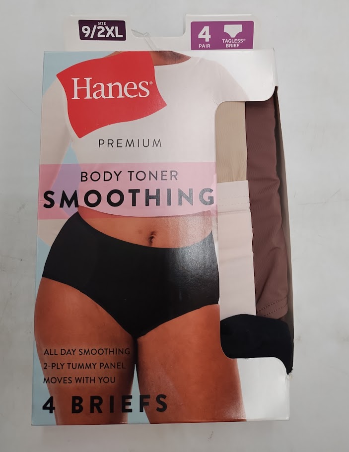 Hanes Premium Women's 4pk Tummy Control Brief Underwear XXL