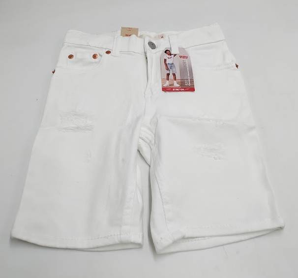 Levi's Boys' Unbasic Destructed 511 Jean Shorts - White 5