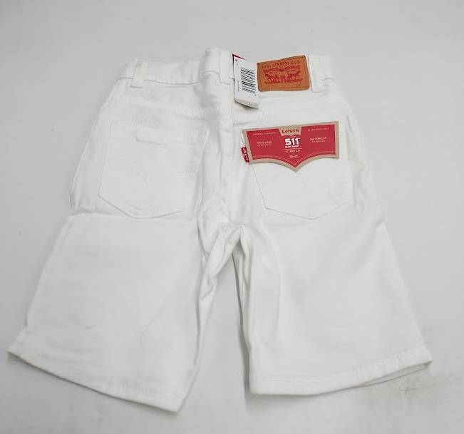Levi's Boys' Unbasic Destructed 511 Jean Shorts - White 5