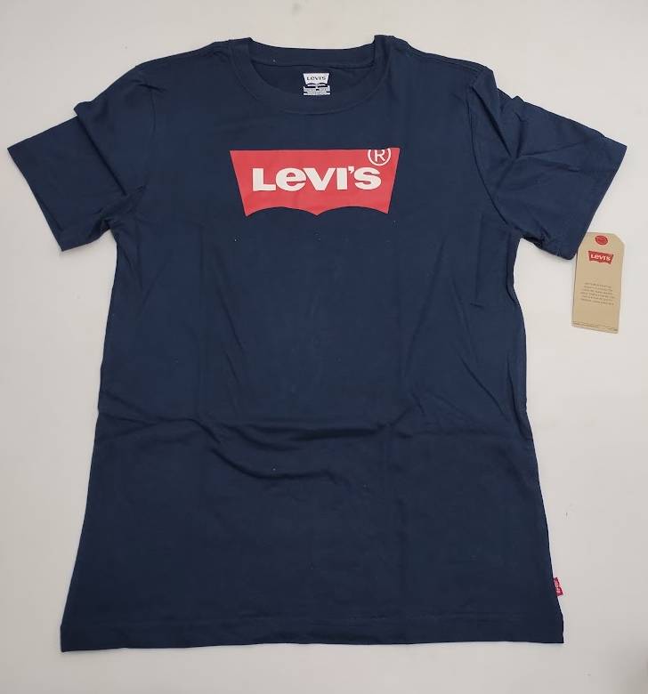 Levi's Boys' Short Sleeve Batwing Logo T-Shirt - Navy Blue L