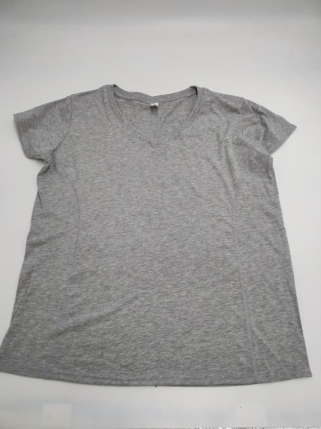 Delta Womens Performance V-Neck Short-Sleeve Heather XL