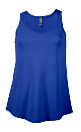 Delta Apparel P506C A4U - Ladies CVC Flowy Tank Royal XL