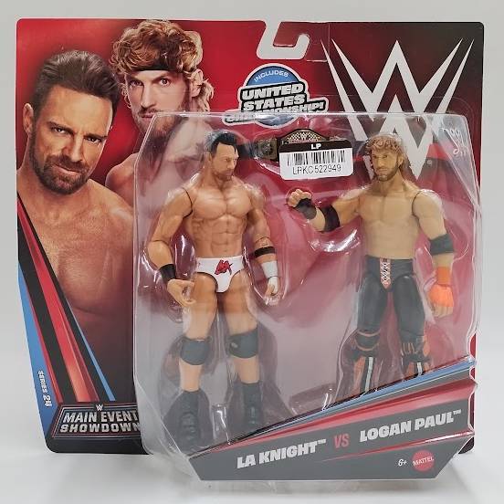 WWE Main Event Showdown LA Knight vs Logan Paul Action Figures Set SEE DETAILS