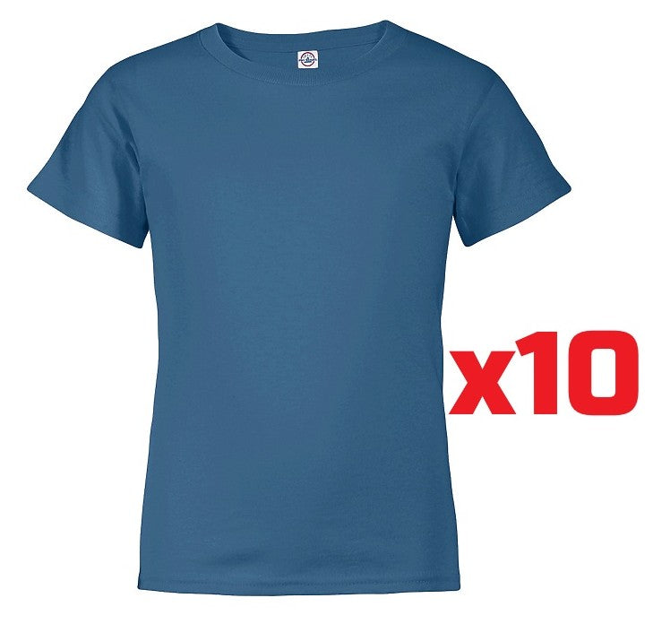 LOT OF 10!! Delta 11736 Kids Tee XL Marine TSHIRT BLANKS FOR PRINTING