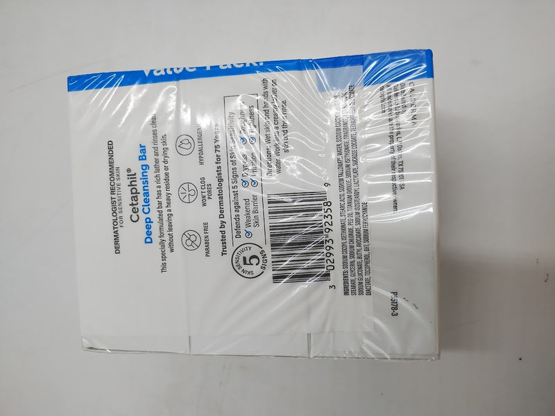 Cetaphil Deep Cleansing Bar Soap Dry to Normal Sensitive Skin - 3 Pack - 4.5oz each