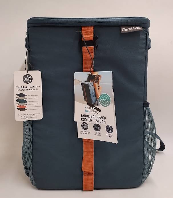 Clevermade Collapsible Backpack Cooler - Ocean Cognac