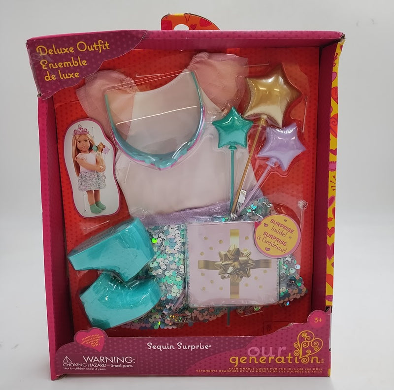 Our Generation Sequin Surprise Party Outfit for 18" Dolls SEE DETAILS