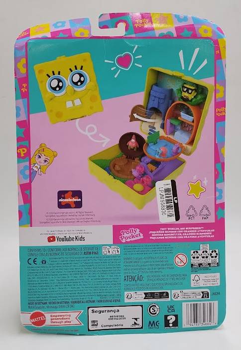 Polly Pocket Micro Dolls and Playset, SpongeBob Partnership Compact SEE DETAILS