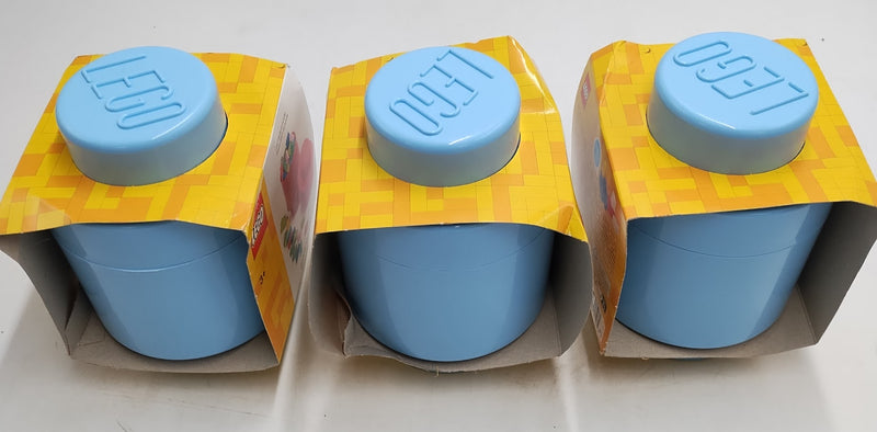 LOT OF 3!!! LEGO Brick 1 Round - Light Blue