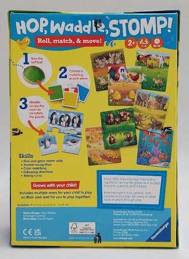Ravensburger Hop Waddle Stomp! Board Game: Creative Thinking Fun for 1-4 Players