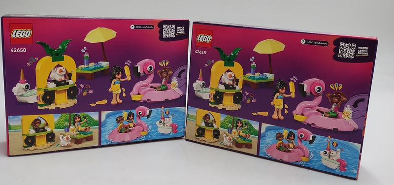 2 PACK!!! LEGO Friends Unicorn & Flamingo Pool Party 42658