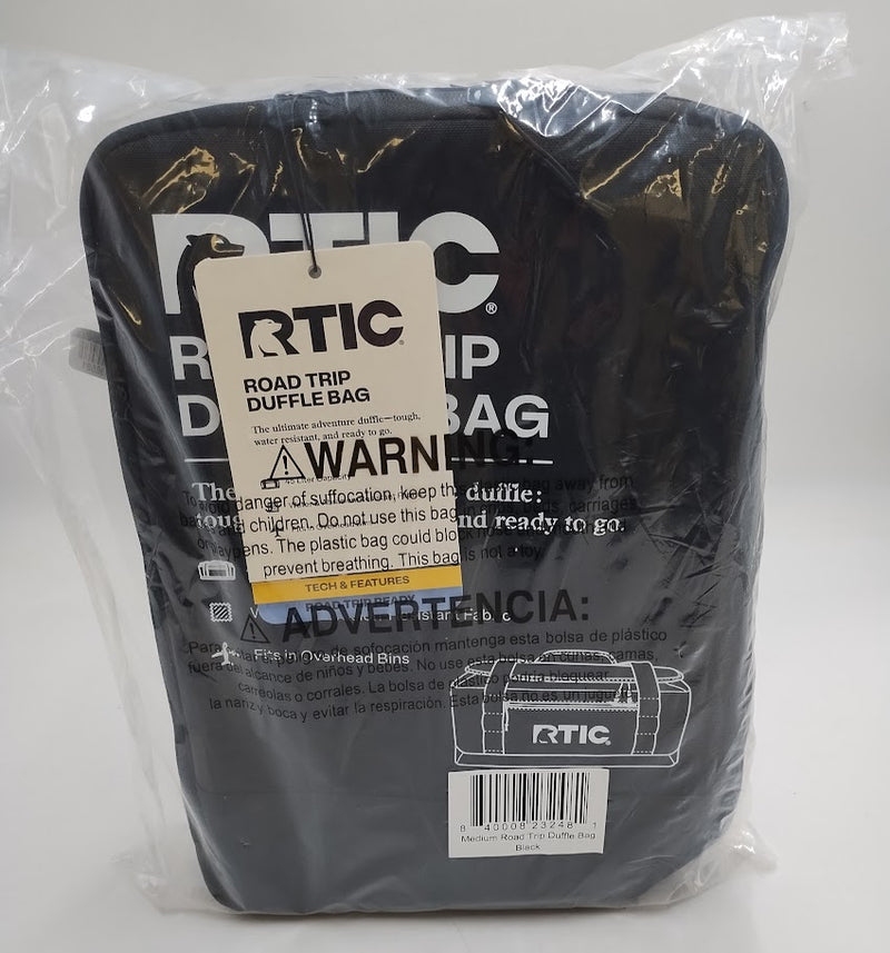 45L RTIC Outdoors Road Trip Structured Collapsible Duffle Bag Medium - Black