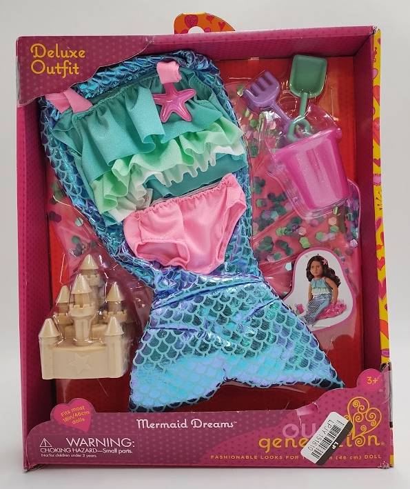 Our Generation Mermaid Dreams SwimsuitBeach Accessories for 18"Dolls SEE DETAILS