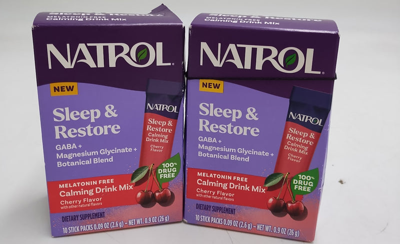 2 PACK!! Natrol Sleep & Restore Calming Drink Sleep with Magnesium, EXP:02/2027