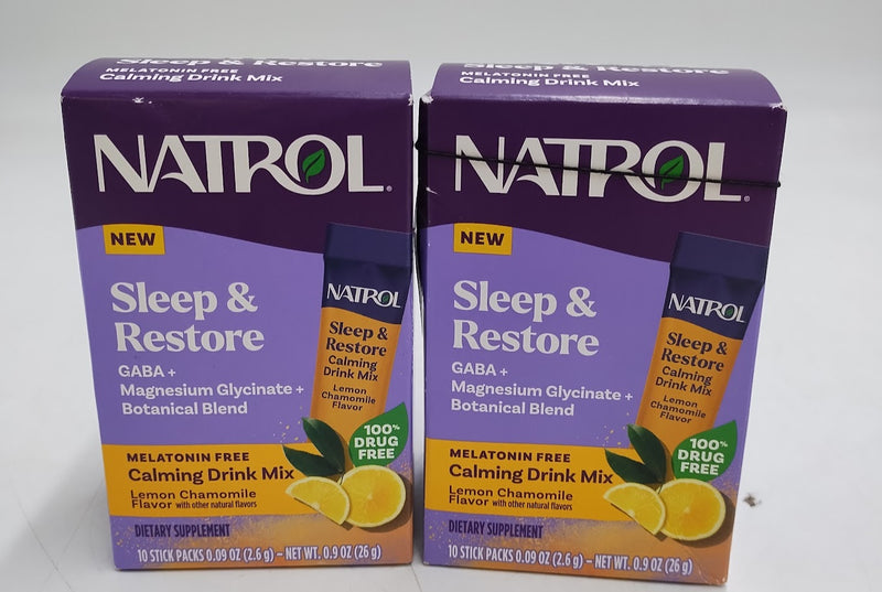 2 PACK!!! Natrol Sleep & Restore Lemon Chamomile 10ct EXP:01/2027
