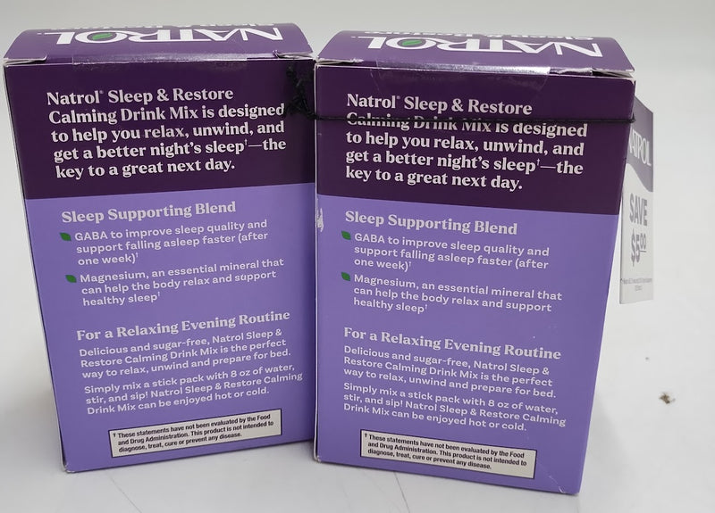 2 PACK!!! Natrol Sleep & Restore Lemon Chamomile 10ct EXP:01/2027