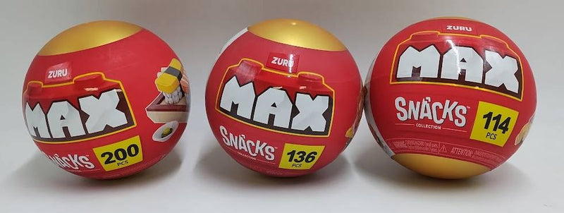 LOT OF 3 MAX Build More Snacks Series 1 Capsule BURGER PIZZA SUSHI