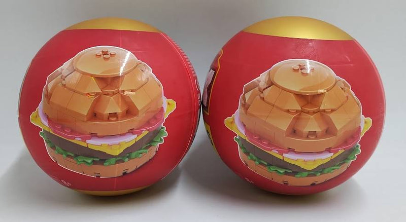 LOT OF 2 MAX Build More Snacks Series 1 Capsule BURGER
