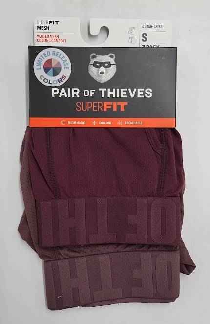 Pair of Thieves Men's Boxer Briefs 2pk - Dark Red S