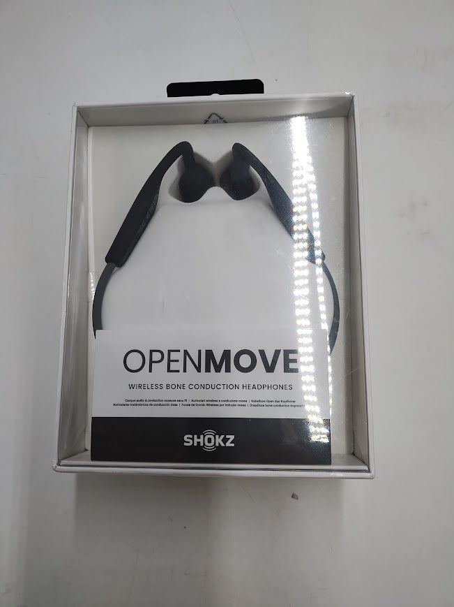 Shokz OpenMove Bluetooth Wireless Headphones - Gray: Open-Ear Bone Conduction,