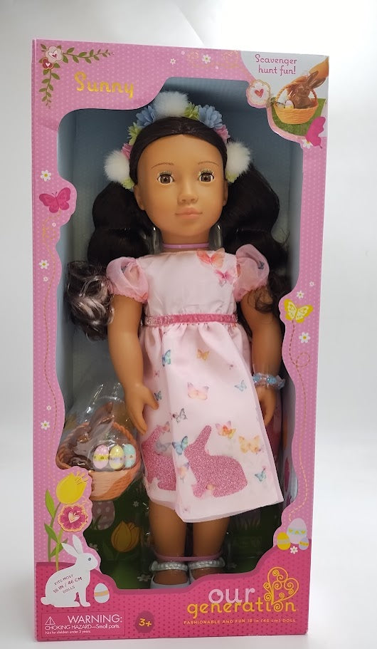 Our Generation Sunny Limited-Edition Easter Collectible 18" Doll & Accessories