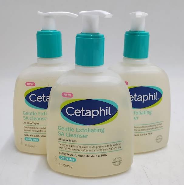 3 PACK!! Cetaphil Exfoliating Salicylic Acid Cleanser - 8oz