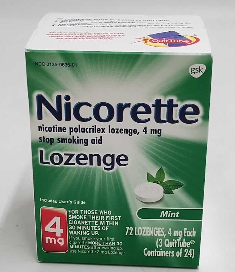 Nicorette 4MG Lozenges - Mint - 72ct EXP: 01/2027
