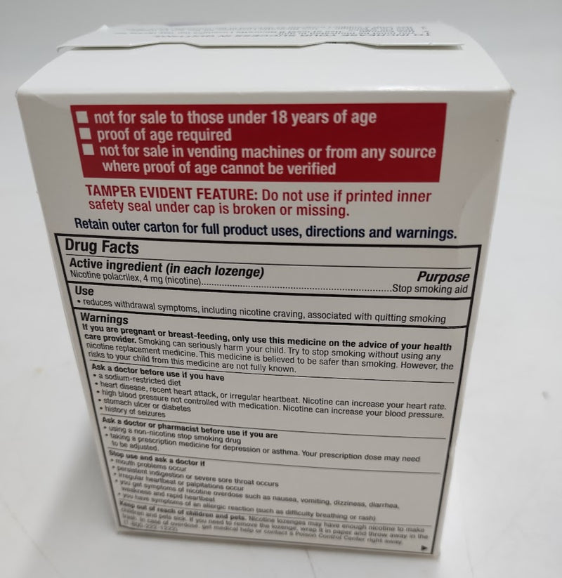 Nicorette 4MG Lozenges - Mint - 72ct EXP: 01/2027