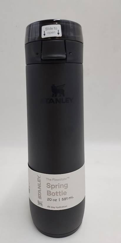 Stanley 20fl oz Stainless Steel Flowstate Spring Bottle - Black 2.0