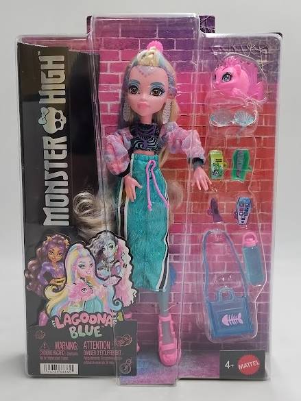 Monster High Lagoona Blue Fashion Doll in Maxi Skirt with Pet Neptuna