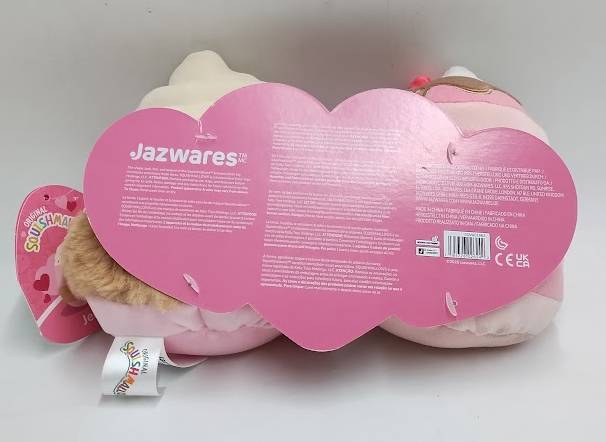 Squishmallows 5" Jenny Latte Fuzzy Sleeve Shelly Pink Pancakes with Lashes