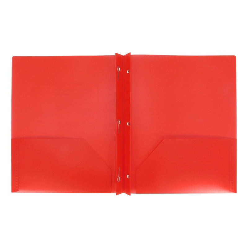 Plastic Folder with Prongs 2 Pocket Red - Up&Up&